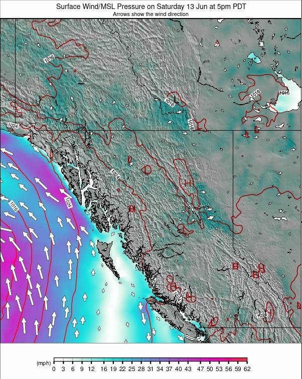 West Canada weather map - click to go back to main thumbnail page
