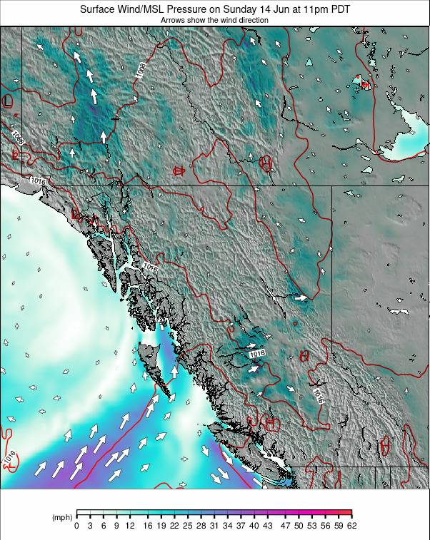 West Canada weather map - click to go back to main thumbnail page