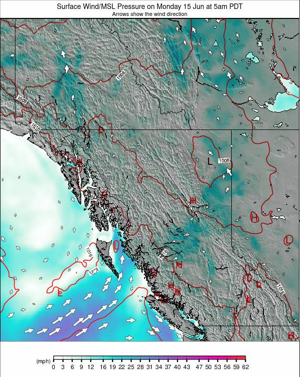 West Canada weather map - click to go back to main thumbnail page
