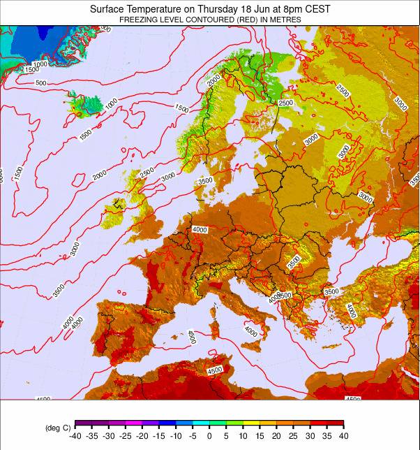 Europe-wide weather map - click to go back to main thumbnail page