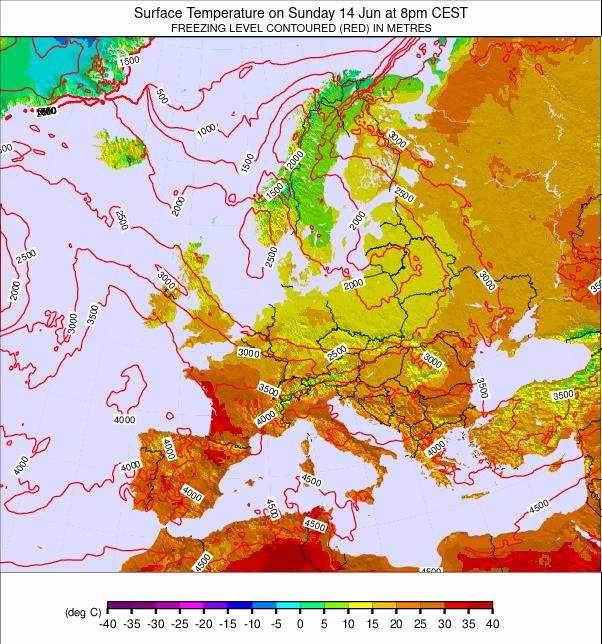 Europe-wide weather map - click to go back to main thumbnail page
