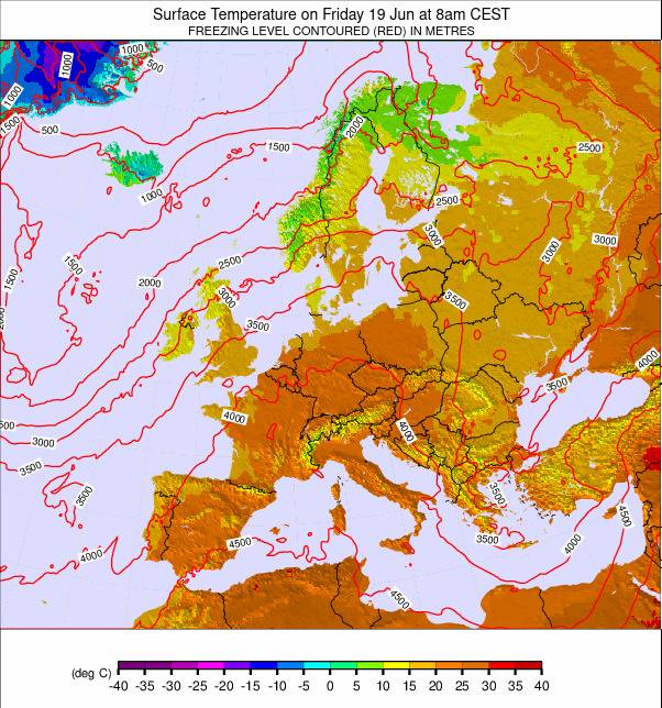 Europe-wide weather map - click to go back to main thumbnail page