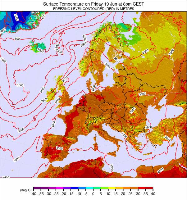 Europe-wide weather map - click to go back to main thumbnail page