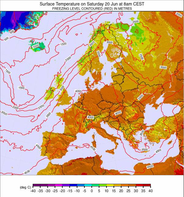 Europe-wide weather map - click to go back to main thumbnail page