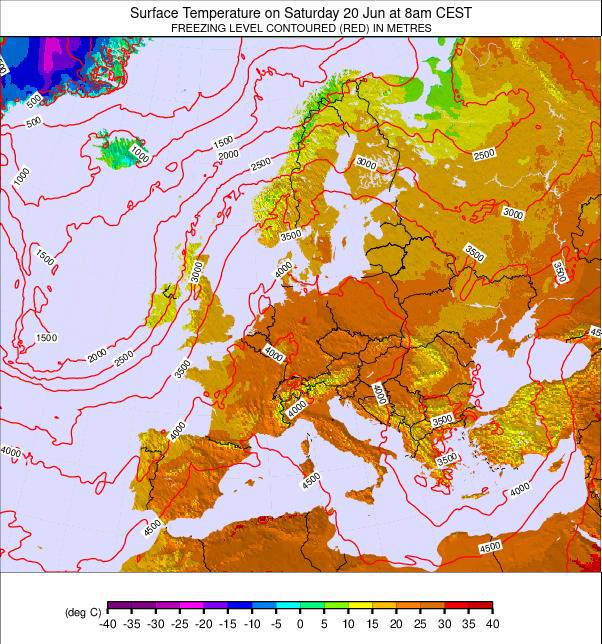 Europe-wide weather map - click to go back to main thumbnail page