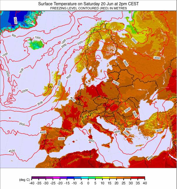 Europe-wide weather map - click to go back to main thumbnail page