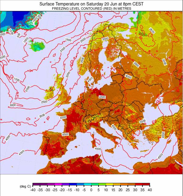 Europe-wide weather map - click to go back to main thumbnail page