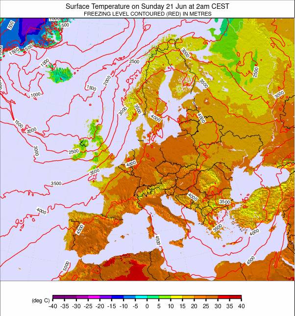Europe-wide weather map - click to go back to main thumbnail page