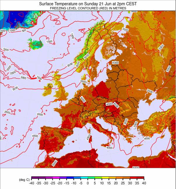 Europe-wide weather map - click to go back to main thumbnail page
