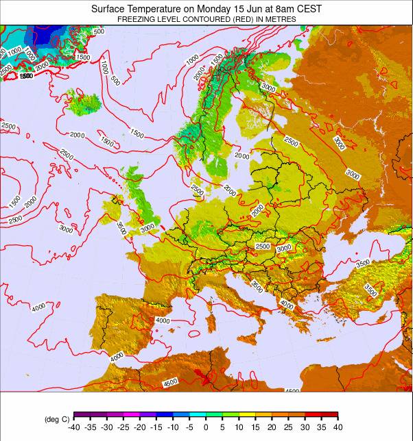 Europe-wide weather map - click to go back to main thumbnail page
