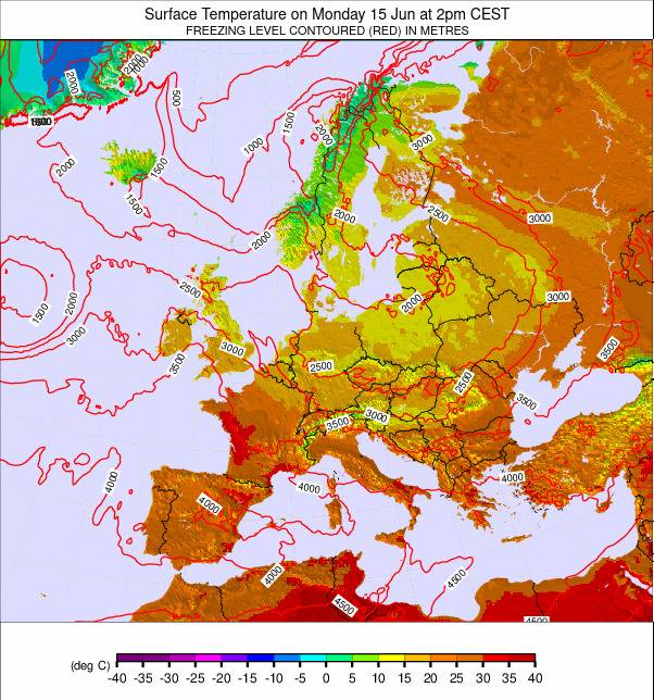 Europe-wide weather map - click to go back to main thumbnail page