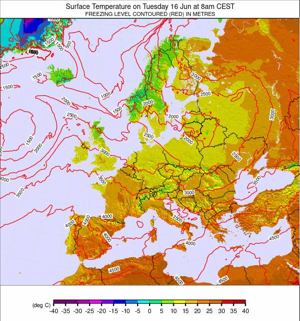 Europe-wide weather map - click to go back to main thumbnail page