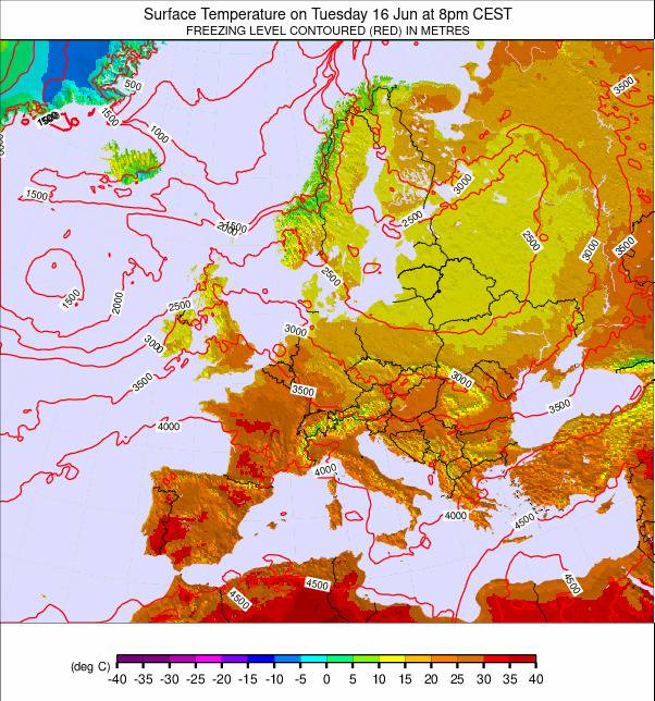 Europe-wide weather map - click to go back to main thumbnail page