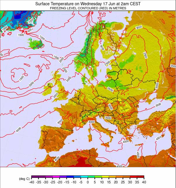 Europe-wide weather map - click to go back to main thumbnail page