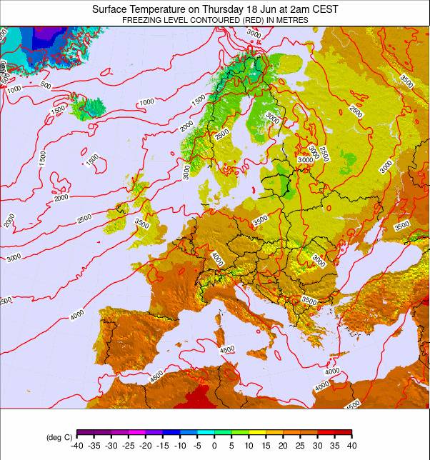 Europe-wide weather map - click to go back to main thumbnail page