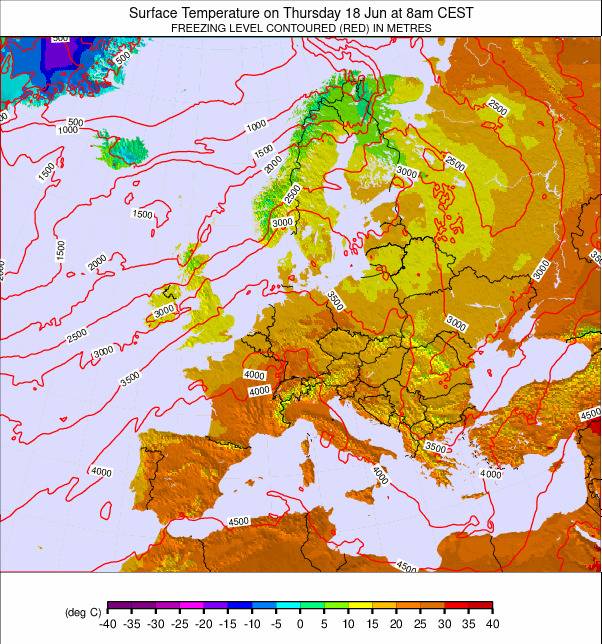 Europe-wide weather map - click to go back to main thumbnail page