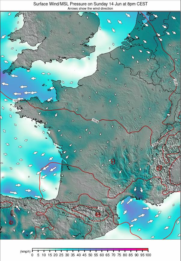 France weather map - click to go back to main thumbnail page