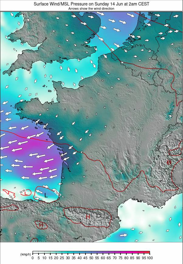 France weather map - click to go back to main thumbnail page