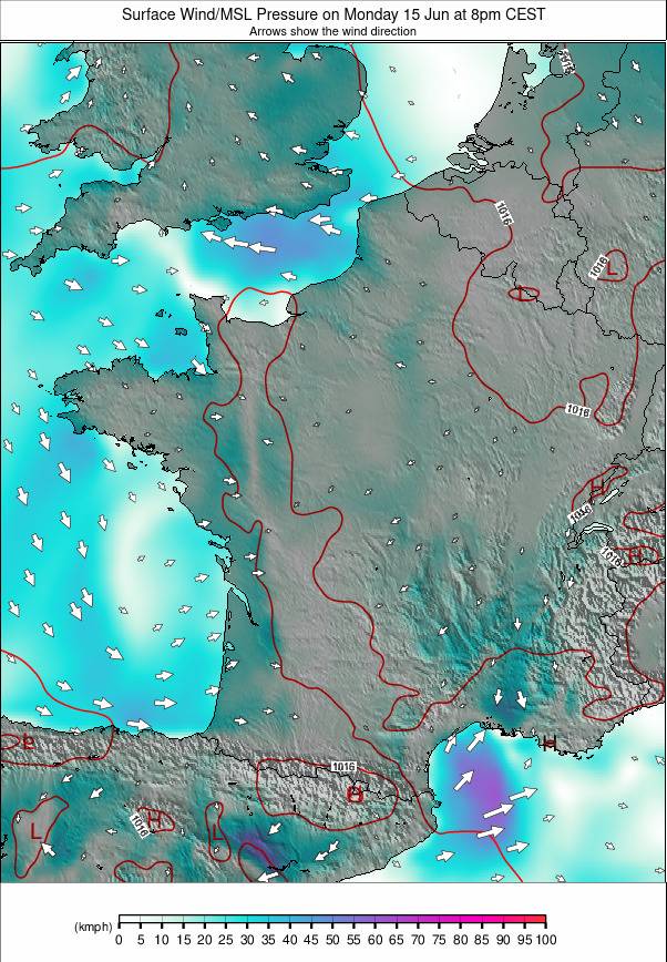 France weather map - click to go back to main thumbnail page