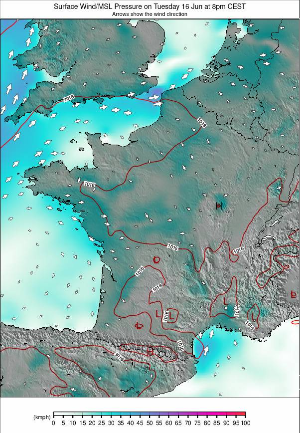 France weather map - click to go back to main thumbnail page