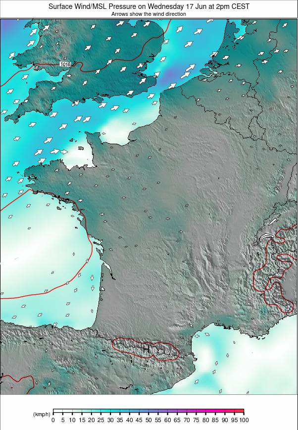 France weather map - click to go back to main thumbnail page