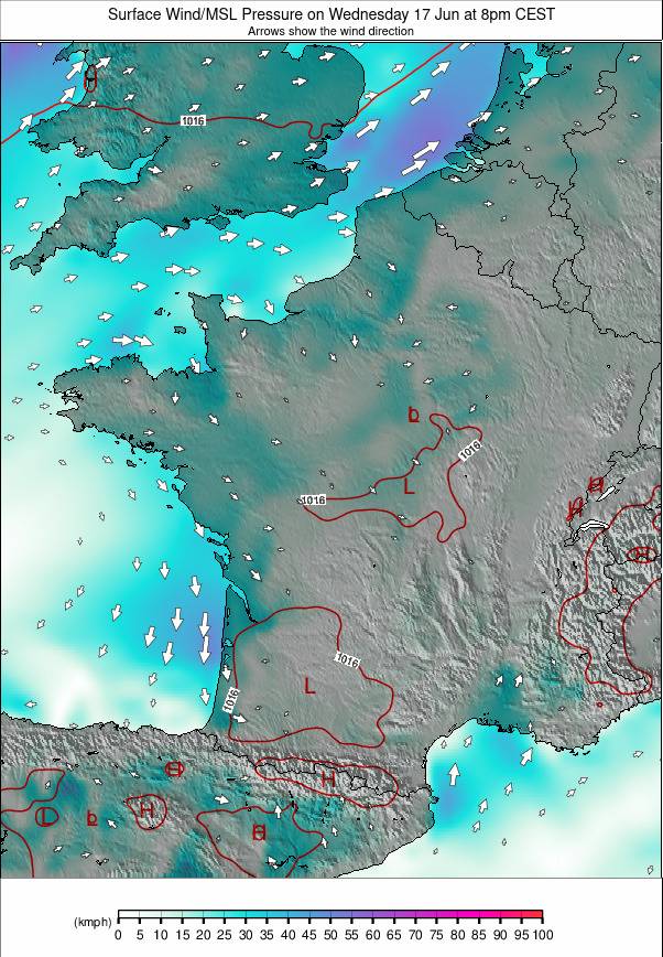 France weather map - click to go back to main thumbnail page