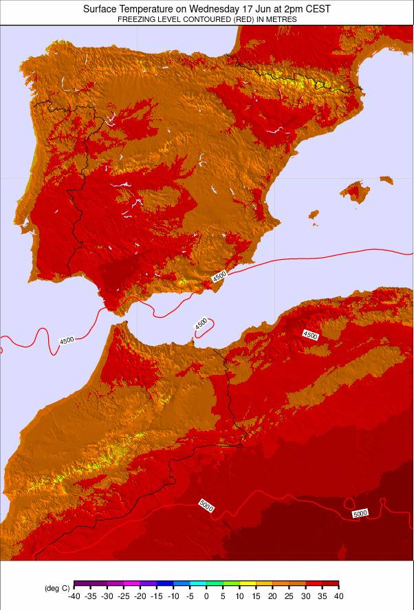 Spain weather map - click to go back to main thumbnail page