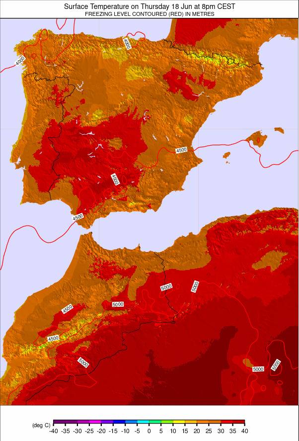 Spain weather map - click to go back to main thumbnail page