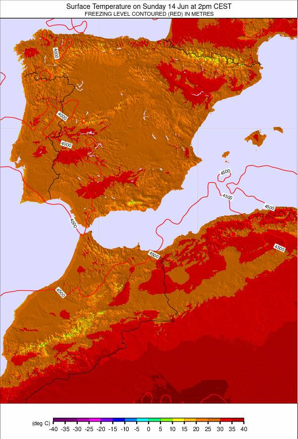 Spain weather map - click to go back to main thumbnail page