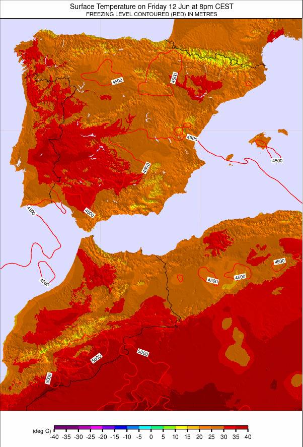 Spain weather map - click to go back to main thumbnail page