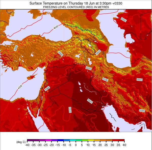 Middle East weather map - click to go back to main thumbnail page