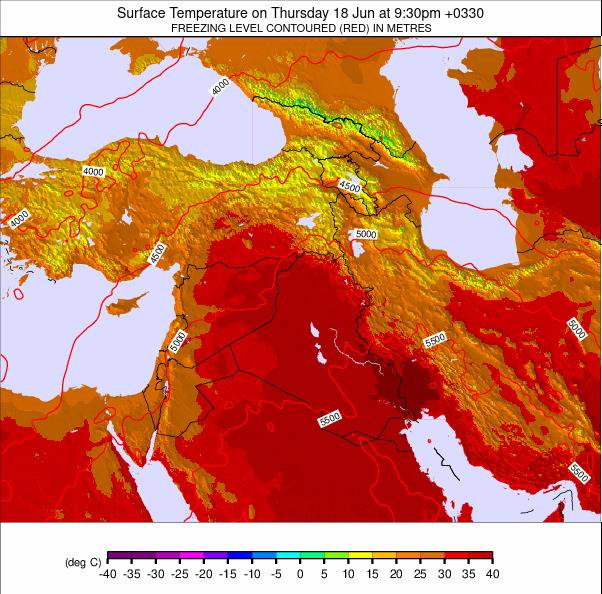 Middle East weather map - click to go back to main thumbnail page