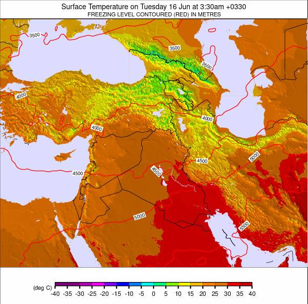 Middle East weather map - click to go back to main thumbnail page
