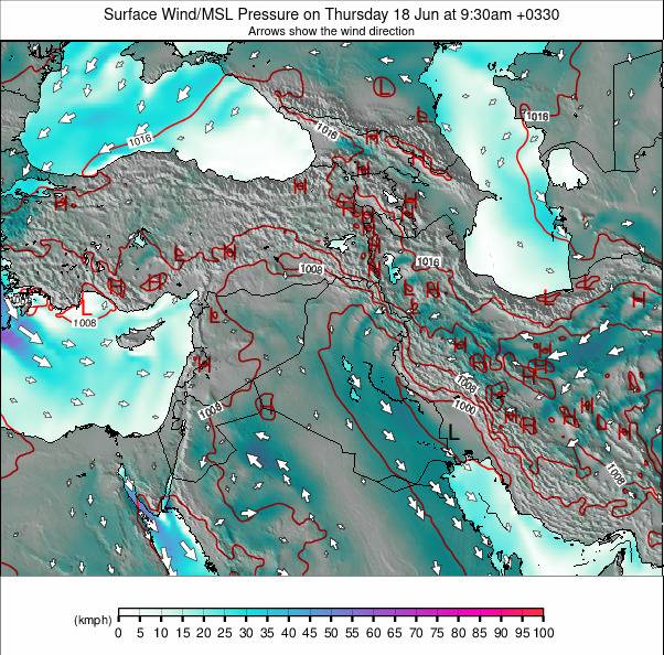 Middle East weather map - click to go back to main thumbnail page