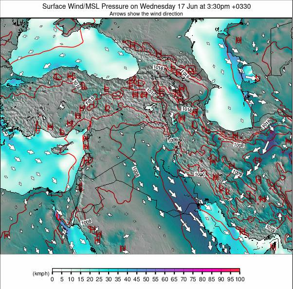 Middle East weather map - click to go back to main thumbnail page
