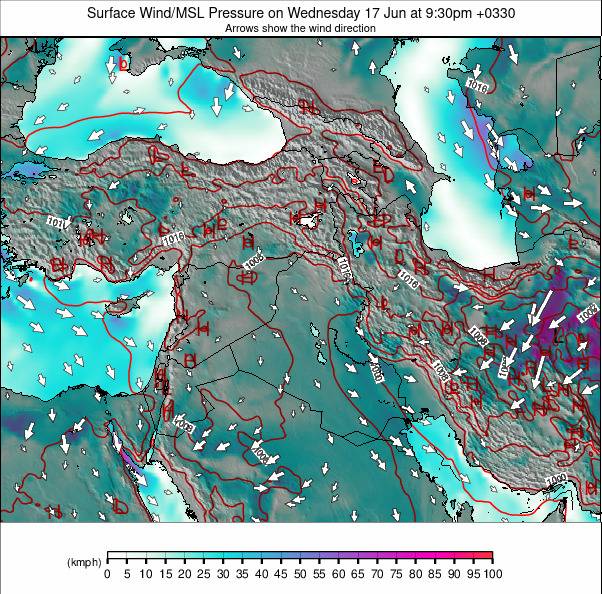 Middle East weather map - click to go back to main thumbnail page