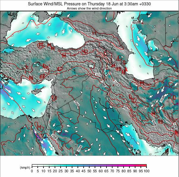 Middle East weather map - click to go back to main thumbnail page