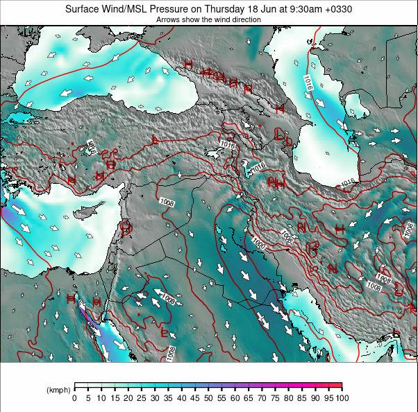 Middle East weather map - click to go back to main thumbnail page