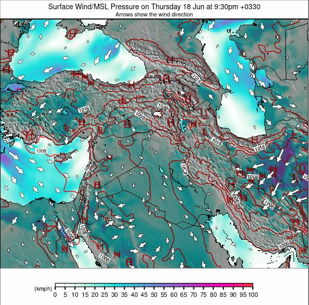 Middle East weather map - click to go back to main thumbnail page