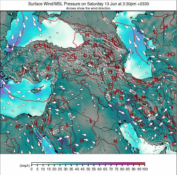 Middle East weather map - click to go back to main thumbnail page