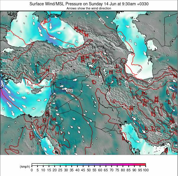 Middle East weather map - click to go back to main thumbnail page