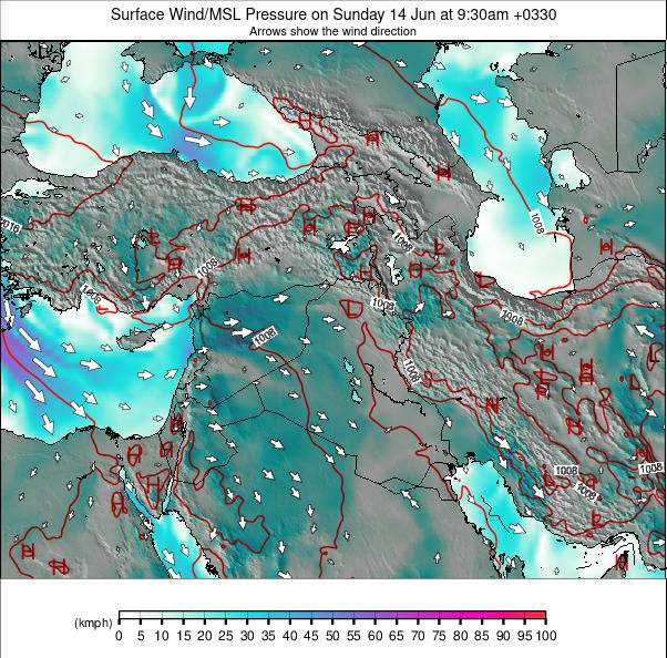 Middle East weather map - click to go back to main thumbnail page