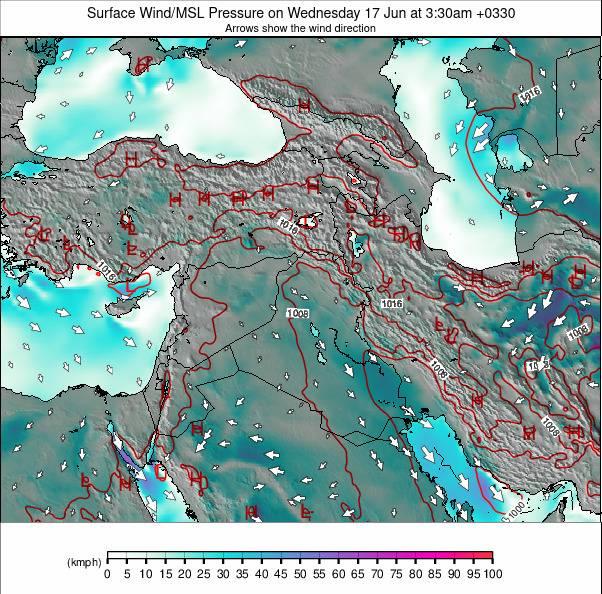 Middle East weather map - click to go back to main thumbnail page