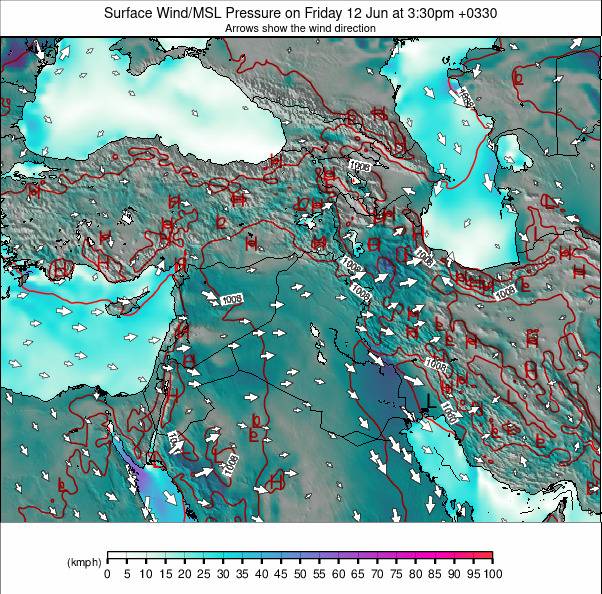 Middle East weather map - click to go back to main thumbnail page