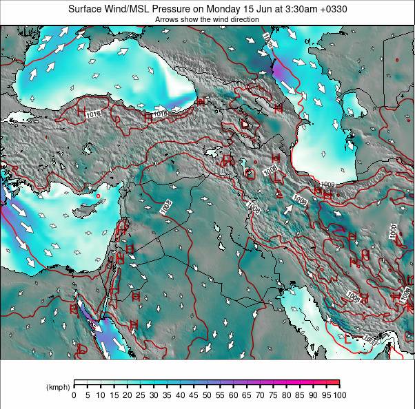 Middle East weather map - click to go back to main thumbnail page