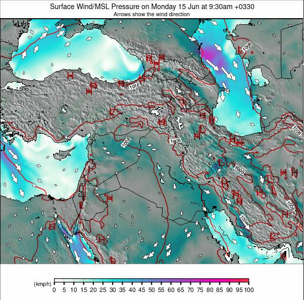 Middle East weather map - click to go back to main thumbnail page