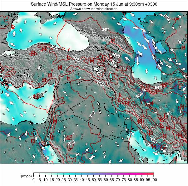 Middle East weather map - click to go back to main thumbnail page