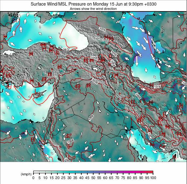 Middle East weather map - click to go back to main thumbnail page