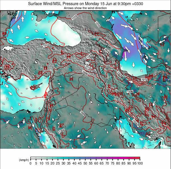 Middle East weather map - click to go back to main thumbnail page