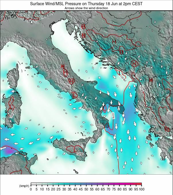 Italy weather map - click to go back to main thumbnail page